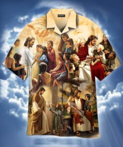 Jesus Children From Around The World Hawaiian Shirt For Men Women- For men and women - Fanshubus