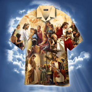 Jesus Children From Around The World Hawaiian Shirt For Men Women- For men and women - Fanshubus