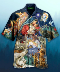 Jesus Christmas Hawaiian Shirt- For men and women - Fanshubus