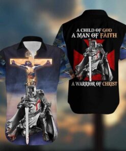 Jesus Knight Templar Child Of God Hawaiian Shirt | For Men &amp; Women | Adult |- For men and women - Fanshubus