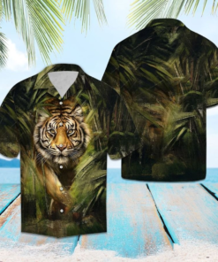 Jungle Tiger Tropical Hawaiian Shirt