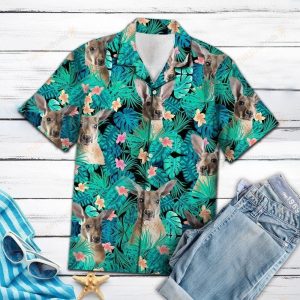 Kangaroo Tropical Colorful Best Design Hawaiian Shirt For Men Women- For men and women - Fanshubus
