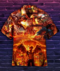 King Of Hell Lucifer Hawaiian Shirt For Men Women- For men and women - Fanshubus