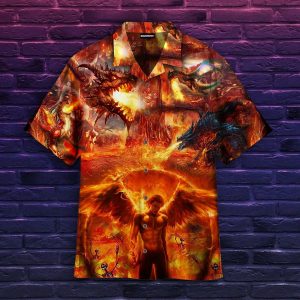 King Of Hell Lucifer Hawaiian Shirt For Men Women- For men and women - Fanshubus