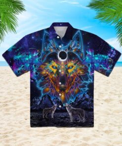 King Of Native Wolf Hawaiian Shirt