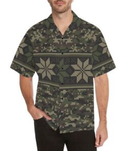 Knit Camo Hawaiian Shirt