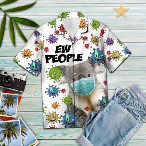 Koala Ew People Colorful Unique Design Hawaiian Shirt For Men Women- For men and women - Fanshubus