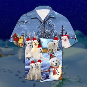 Kuvasz Christmas Hawaiian Shirt- For men and women - Fanshubus