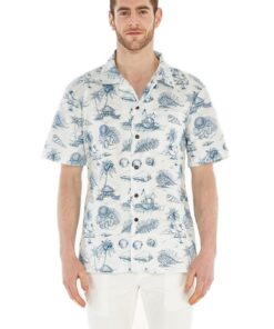 Leaf White Unique Design Hawaiian Shirt- For men and women - Fanshubus