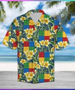 Lego Frangipani Hawaiian Shirt- For men and women - Fanshubus