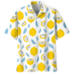 Lemon Fruit Leaf Hawaiian Shirt Clothing For Men Women- For men and women - Fanshubus