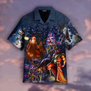 Let'S Enjoy The Horror Christmas Night Hawaiian Shirt- For men and women - Fanshubus