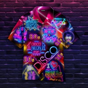 Life Is Better With Disco Neon Music Party Hawaiian Shirt- For men and women - Fanshubus