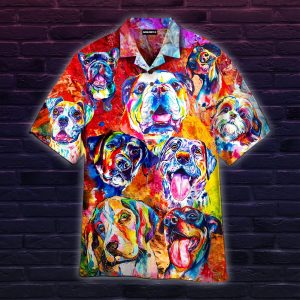 Life Is Better With Dogs Hawaiian Shirt | For Men &amp; Women | Adult |- For men and women - Fanshubus