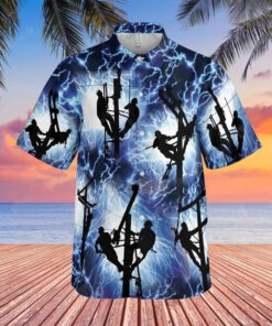 Lineman Lightning Hawaiian Shirt - For Men and Women Fanshubus