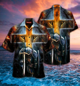 Lion Warrior Hawaiian Shirt For Men Women- For men and women - Fanshubus