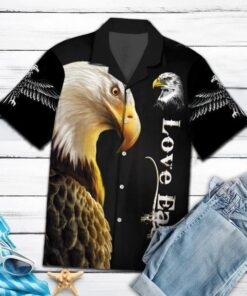 Love Eagle Tropical Hawaiian Shirt .