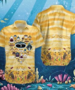 Love Shark Face in the Ocean Hawaiian Shirt- For men and women - Fanshubus