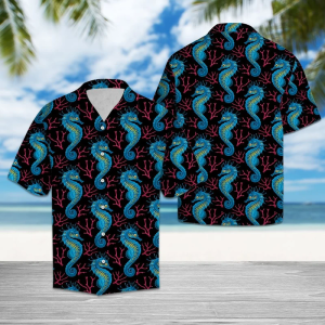 Lovely Sea Horse Hawaiian Shirt | For Men &amp; Women | Adult |- For men and women - Fanshubus