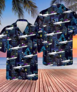 Lufthansa Cargo MD-11 Halloween Hawaiian Shirt- For men and women - Fanshubus