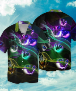 Magic Cat 3D Print Polyester Hawaiian Shirt- For men and women - Fanshubus