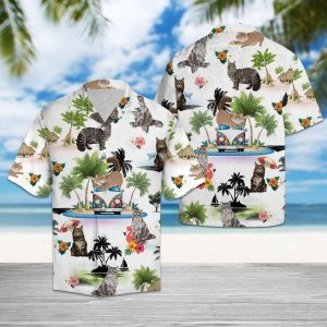 Maine Coon Vacation Hawaiian Shirt- For men and women - Fanshubus