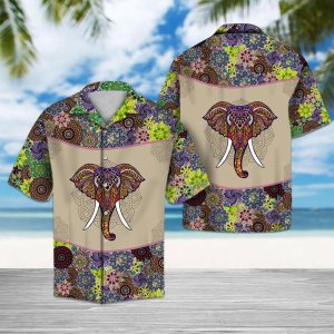 Mandala Elephant Hawaiian Shirt - For Men and Women Fanshubus