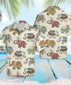 Mandala Elephants Hawaiian Shirt For Men Women - For men and women - Fanshubus