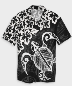 Map Turtle Hibiscus Kanaka Polynesian Hawaiian Shirt | For Men &amp; Women | Adult |- For men and women - Fanshubus