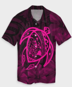 Map Turtle Kanaka Hibiscus Polynesian Hawaiian Shirt | For Men &amp; Women | Adult |- For men and women - Fanshubus