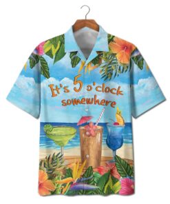 Margarita Cocktail - It's 5 o'clock somewhere - Hawaiian Shirt - DU1507 - For Men and Women - Fanshubus