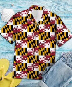 Maryland Flag Tropical Hawaiian Shirt