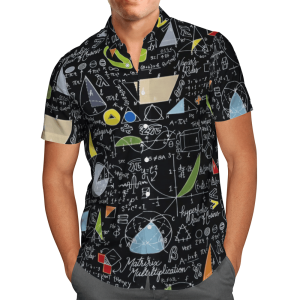 Math Black Awesome Design Unisex Hawaiian Shirt- For men and women - Fanshubus