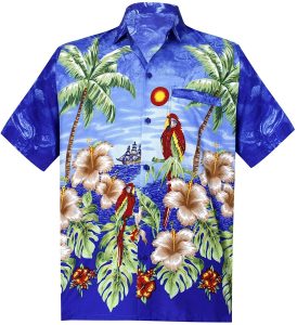 Men's Aloha Hawaiian Shirt Short Sleeve Button Down Casual Beach Party Hawaii printed - Fanshubus