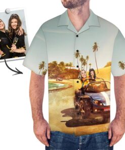 Men's Custom Face Shirt Hawaiian Shirt Short Sleeve - For Men and Women Fanshubus