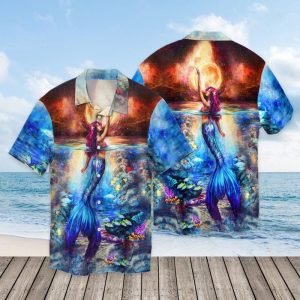 Mermaid Hawaiian Shirt - For Men and Women - Fanshubus