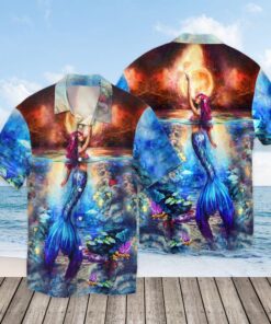 Mermaid Hawaiian Shirt For Men Women- For men and women - Fanshubus