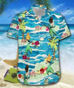 Mermaid On The Beach Hawaiian Shirt For Men Women- For men and women - Fanshubus