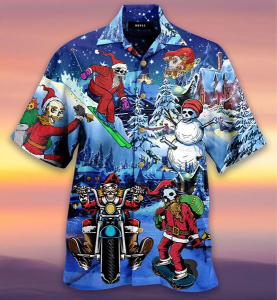 Merry Christmas With Skull Hawaiian Shirt | For Men &amp; Women | Adult |- For men and women - Fanshubus