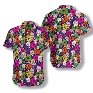 Mexican Skull Pattern Hawaiian Shirt  -  Hawaiian Shirt For Women Men - For Men and Women - Fanshubus