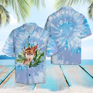Monkey Blue Tie Dye Blue Best Design Hawaiian Shirt For Men Women- For men and women - Fanshubus