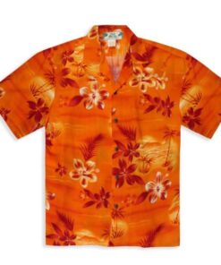 Moonligh Tropical Orange Hawaiian Shirt- For men and women - Fanshubus