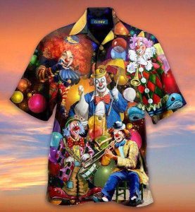 More Clown Less Frownin&#8217; Halloween Hawaiian Shirt | For Men &#038; Women | Adult | Hw2900- For men and women
