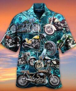 Motorcycles Once A Biker Hawaiian Shirt- For men and women - Fanshubus