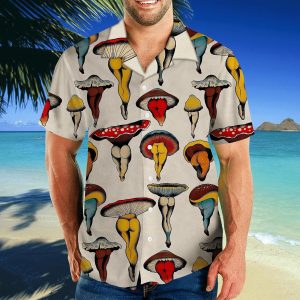 Mushroom Body Colorful Unique Design Hawaiian Shirt For Men Women- For men and women - Fanshubus