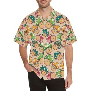 Mushroom Pattern Men's All Over Print Hawaiian Shirt- For men and women - Fanshubus