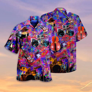 Music Is My Tharaphy Hawaiian Shirt For Men Women- For men and women - Fanshubus
