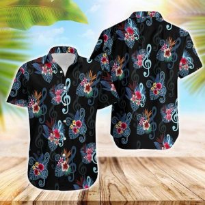 Music Love Tropical Hawaiian Shirt- For men and women - Fanshubus