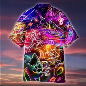 Music Neon Funny Hawaiian Shirt | For Men &amp; Women | Adult |- For men and women - Fanshubus