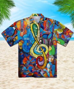 Musical Note Guitar Hawaiian Shirt